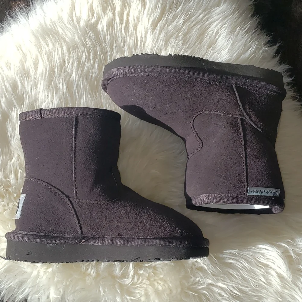 Aussie Merino Chocolate Brown Suede slip on Bootie K9 - Picture 7 of 12